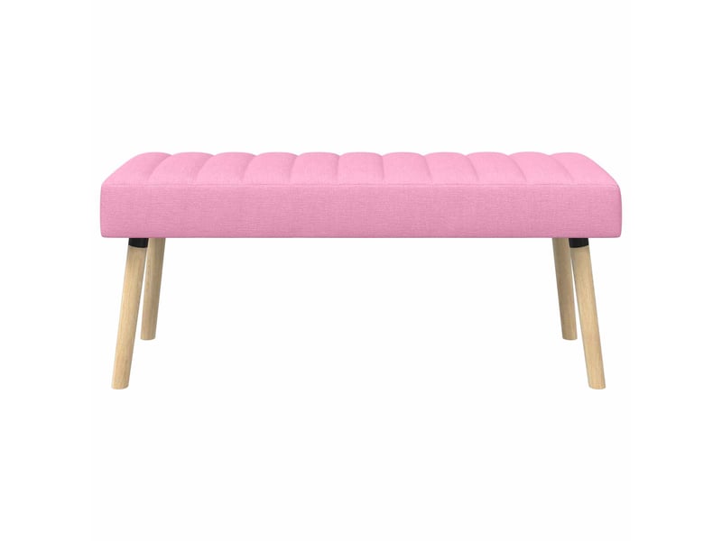  Banc chambre, bout de lit, banc capitonné canal rose 110x40x46 cm tissu  - Conforama E