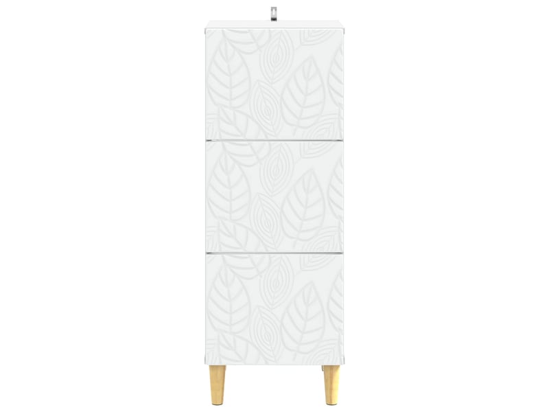 Armoire de rangement bureau, armoire à tiroirs 33 x 34.5 x 90 cm bois d'ingénierie blanc - Conforama E