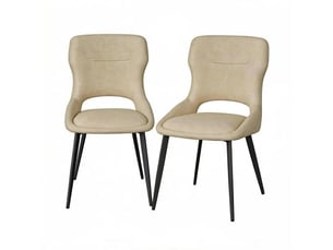 Chaises de salon rembourrées – lot de 2 – chaise d'accent moderne et chaise à manger