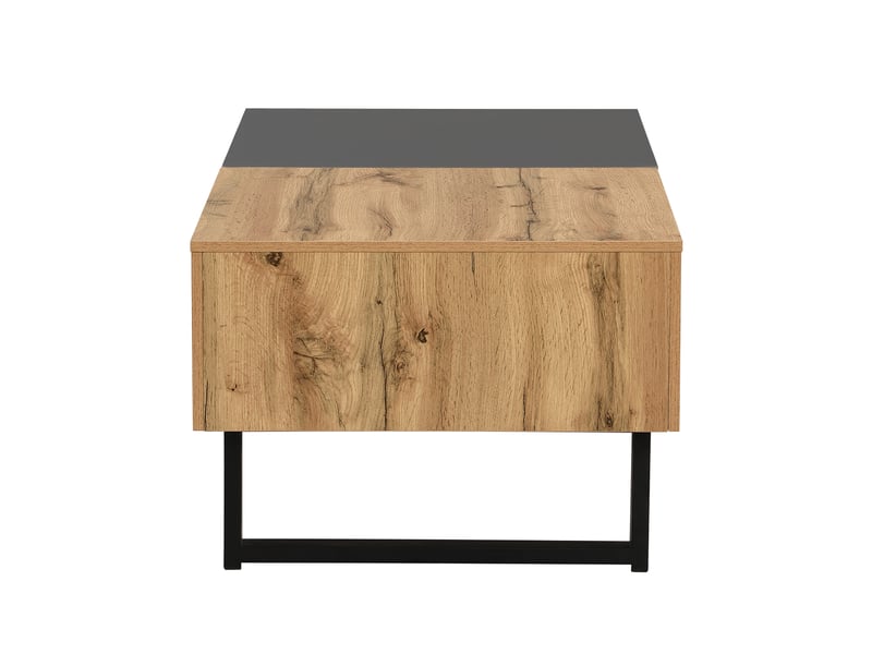 Table basse coulissante avec compartiments pour salon en panneaux de particules 100×40×55 cm bois anthracite - Conforama D