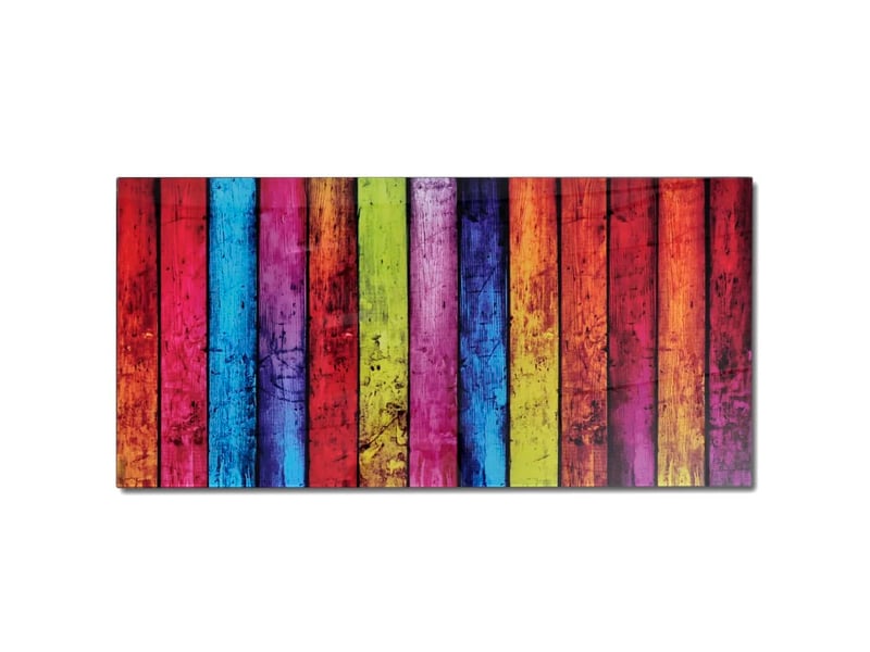  Table basse | table d'appoint salon avec impression d'arc-en-ciel dessus en verre  - Conforama E