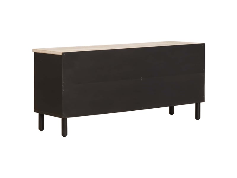Meuble tv - banc tv - meuble de rangement avec tiroir finition lavage blanc 100 x 33 x 46 cm - Conforama E