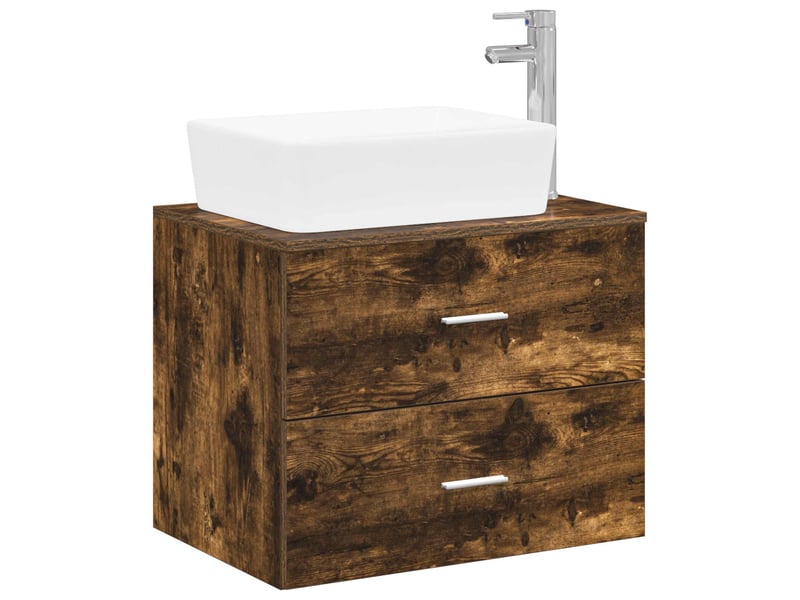 Ensemble de mobilier de salle de bain chêne fumé cf64640 - Conforama A