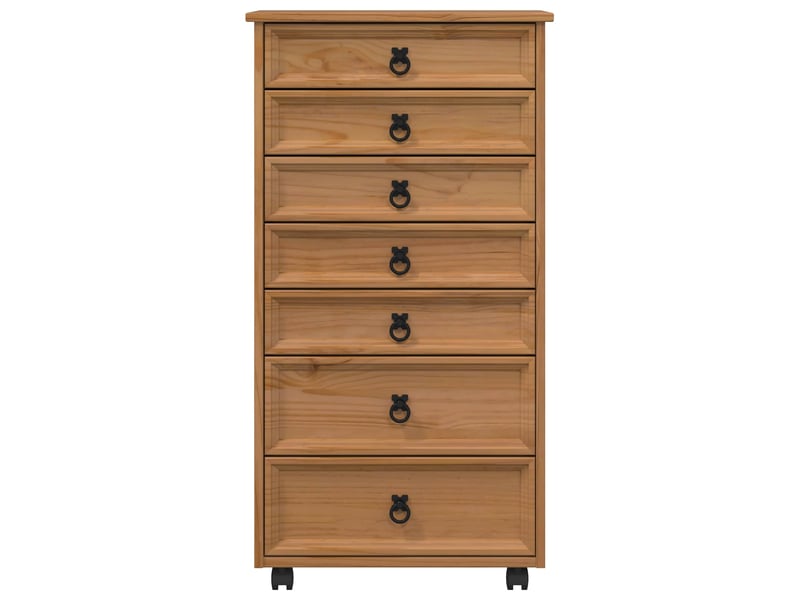  Caisson roulant de bureau avec tiroirs corona brun miel shl2198  - Conforama D