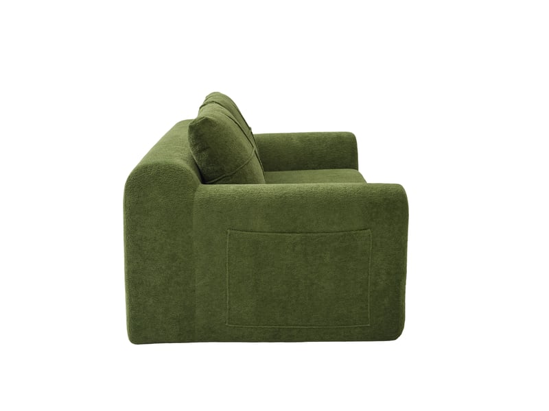  Canapé convertible, canapé-lit, vert, format compressé, sans structure, pliable, pour salon et séjour, 179 x 95 x 79 cm  - Conforama B