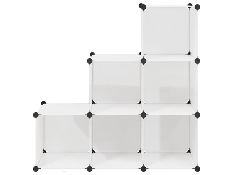  Organisateur de rangement cube avec 6 compartiments blanc  - Conforama C
