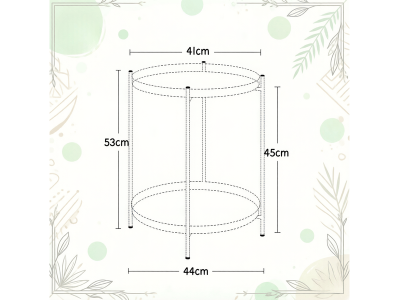  Table d'appoint 44x44x53 cm, 2 plateaux mobiles, table de salon, table appoint salon, pour intérieur, en métal, blanc  - Conforama C