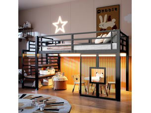 Lit mezzanine 90x200 cm <strong>MODENUIT </strong>  <strong></strong> coloris noir