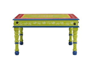Table basse rectangulaire coloris vert  