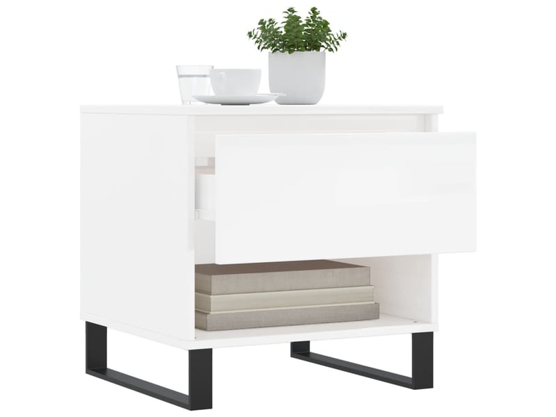  Tables basses 2 pcs - table de salon - table à thé blanc brillant 50x46x50cm bois d'ingénierie  - Conforama D