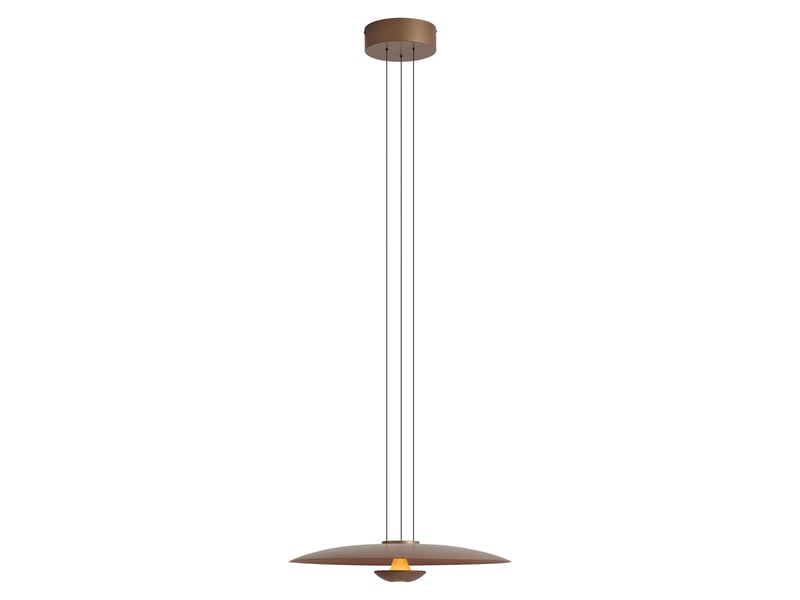  Suspension moderne bronze avec bois de noyer et led dimmable - smith  - Conforama A