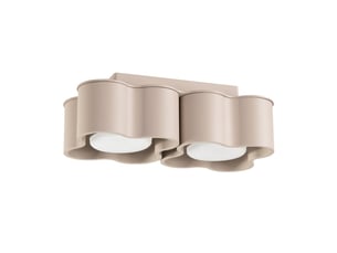 Plafonnier ovio 2 taupe gx53 aluminium moderne 8x24.5x12cm