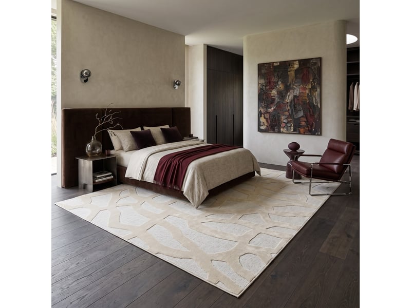  Tapis relief graphique écru 160x230  - Conforama E