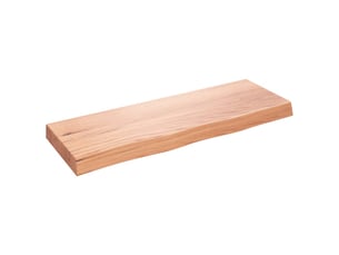 Comptoir de salle de bain, plan de travail marron 80x30x(2-6) cm bois traité cf65809