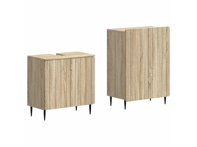  Ensemble de 2 meubles de salle de bain zwolle chêne sonoma cf63235  - Conforama A