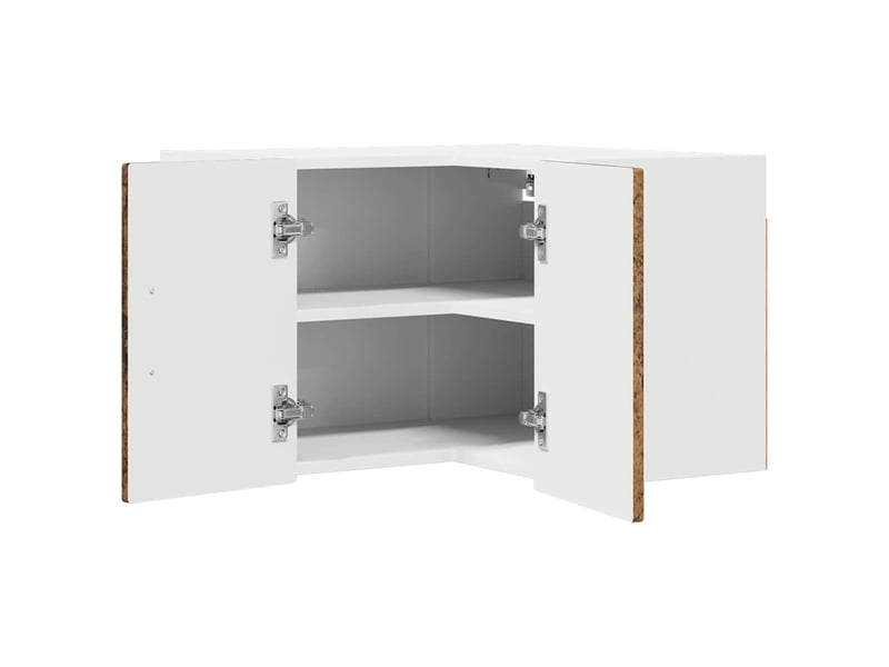  Meuble mural de cuisine, armoire d'angle cuisine porto bois ancien 57x57x40cm  - Conforama E