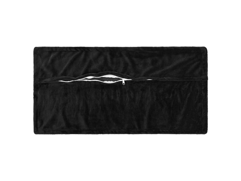  Lot de 6 housses de coussin houten noir 40 x 80 cm flanelle cf49998  - Conforama C