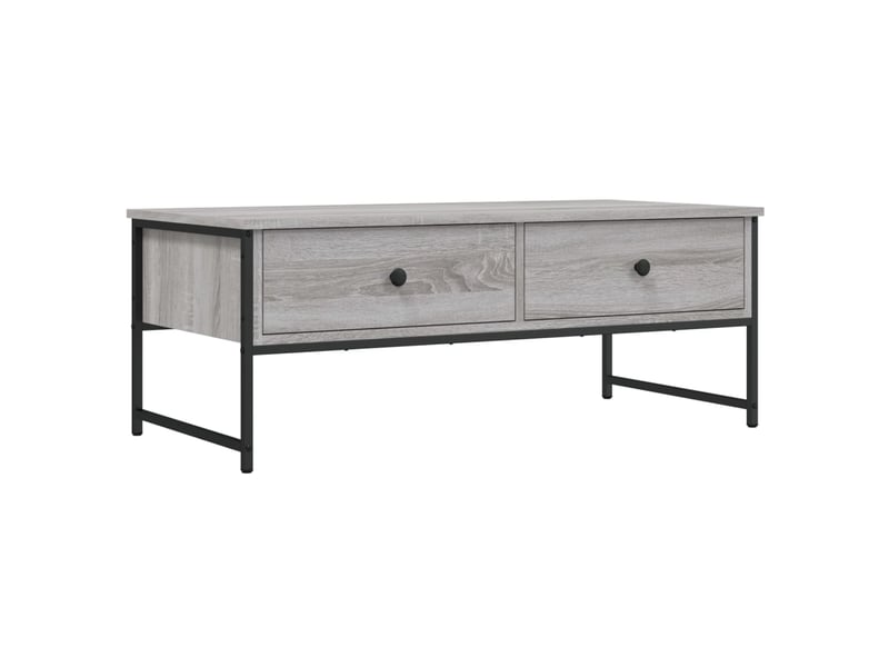  Table basse - table de salon - table à thé sonoma gris 101x49x39,5 cm bois d'ingénierie  - Conforama A