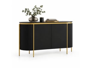 Buffet 4 porte(s)  0 tiroir(s) MODENVIE  - 140 cm coloris noir 