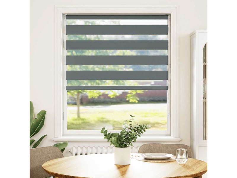  Store zèbre, store de fenêtre gris foncé largeur du tissu 105,9 cm polyester cf48547  - Conforama A