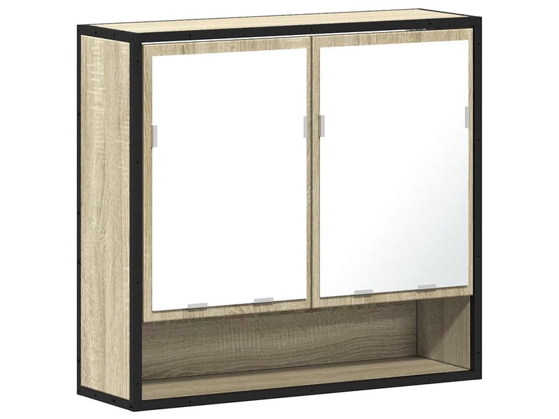  Armoire de salle de bain avec miroir chêne sonoma 65x20x60cm bois d'ingénierie  - Conforama A