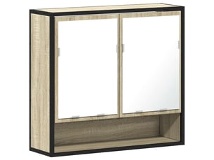 Armoire de salle de bain avec miroir chêne sonoma 65x20x60cm bois d'ingénierie