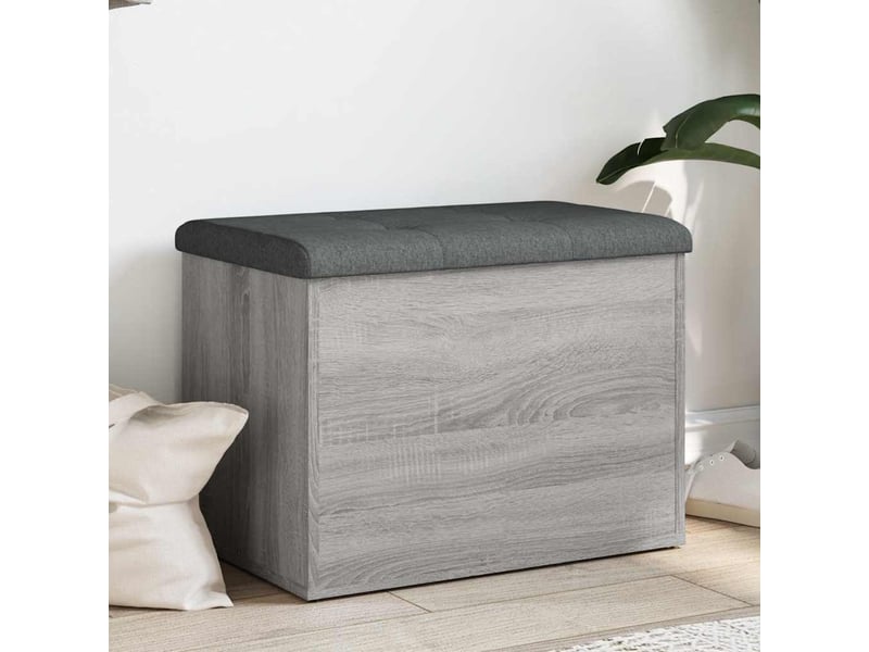  Banc chambre, banc de rangement sonoma gris 62x42x45 cm bois d'ingénierie  - Conforama B