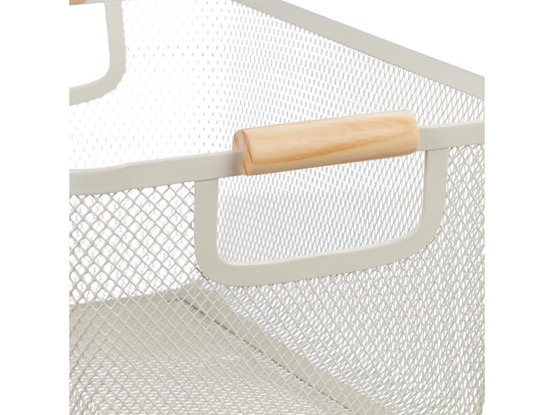  Panier de rangement rectangulaire design moderne 16,5 x 37 x 22,5 cm pratique et décoratif en métal noir 13_0013441  - Conforama B
