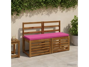 Lot de 2 coussins de banc, coussins d'assise soest 100 % polyester rose cf57360