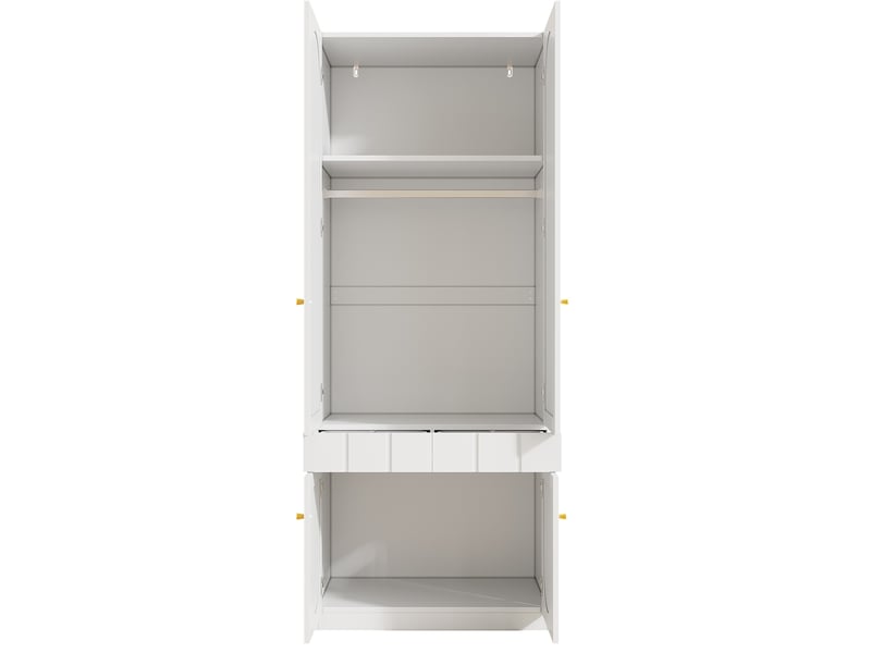  Armoire tcqpz ensemble 2 portes et vitrine 80 x 50 x 200 cm 50 x 40 x 180 cm chambre blanc mdf  - Conforama E