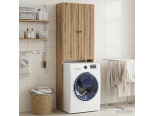Armoire de toilette alkmaar chêne artisanal 66x25.5x190 cm