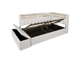 Lit banquette 90x200 cm <strong>MODERNLUXE</strong>  <strong></strong> coloris beige