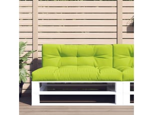 Lot de 2 coussins de palette, coussins de canapé vert vif tissu cf59645