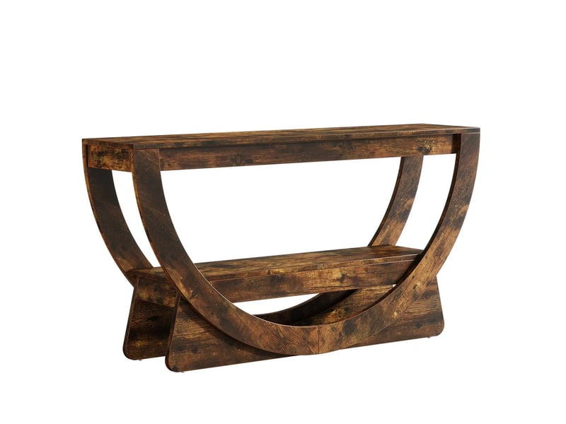  Meuble tv 160 cm style campagne en mdf marron rustique evryae  - Conforama A