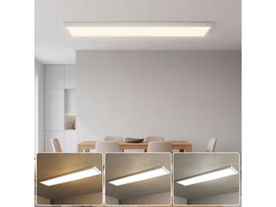 Ensemble de 4 appliques murales et plafonniers à intensité variable avec interrupteur dip, température de couleur 3000k4000k6000k, 120 x 30 x 3,7 cm