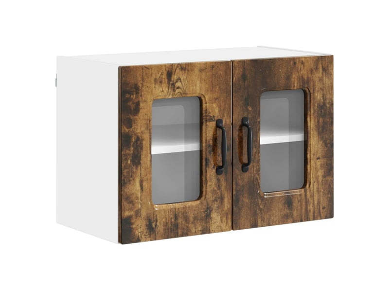  Meuble mural de cuisine | armoire de cuisine 2 pcs chêne fumé shl4299  - Conforama E