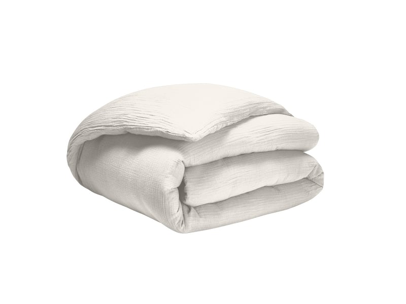 Housse de couette 240x260 cm gaze de coton blanc pur PD19122 - Conforama A