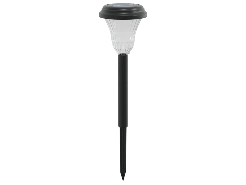  Lot de 12 lampes solaires décoratives jardin 8,5 x 31 cm avec éclairage automatique style moderne en plastique noir 02_0056664  - Conforama D