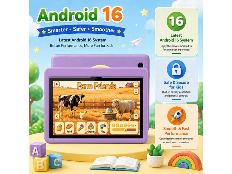  Tablette enfant 10,1 android 16 128gb violet 3+21 go wifi 6 413542_AACLG41524_6_DROPFR - Conforama D