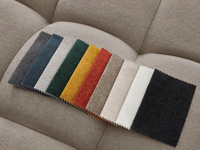  Bobochic canapé droit fixe 3 places everest tissu texturé taupe EVEREST - Conforama C
