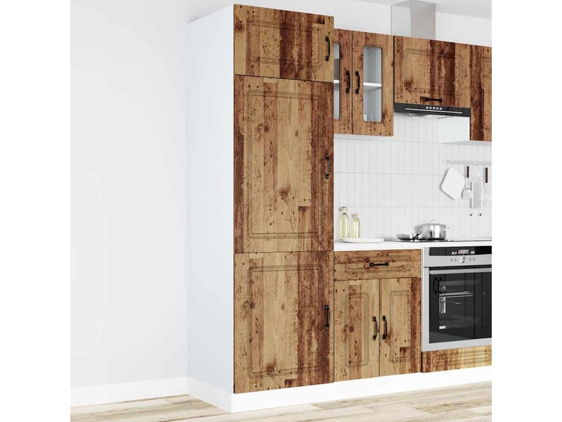  Meuble de rangement, armoire de cuisine kalmar vieux bois bois d'ingénierie shl7102  - Conforama B