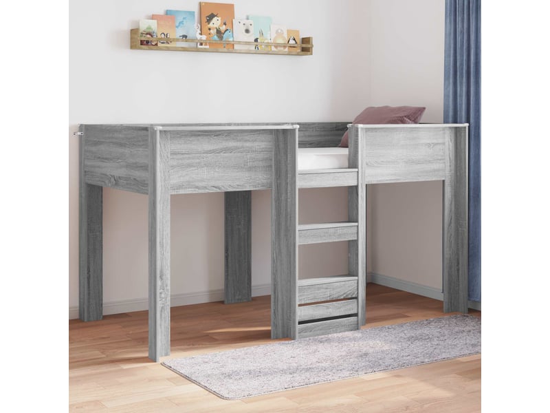  Lit superposé pour enfants - lit jeune gris sonoma 100 x 200 cm  - Conforama B