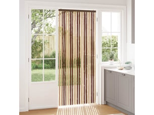 Rideau anti-insectes, moustiquaire en chenille marron et beige 90 x 220 cm cf43473