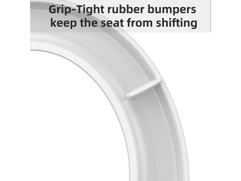  Abattant wc rond 17 pouces blanc, couvercle plat, soft-close silencieux, quick-release, fixation dessus PHO_161CZRQ9 - Conforama B