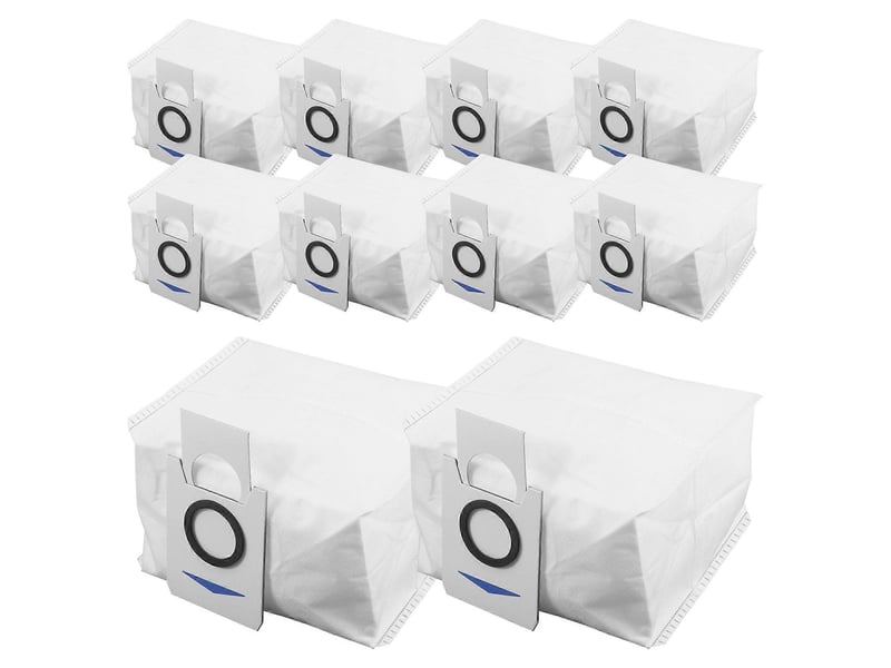  10 pack replacement vacuum cleaner bags for ecovacs deebot x1 omni turbo robot vacuum cleaner  - Conforama C