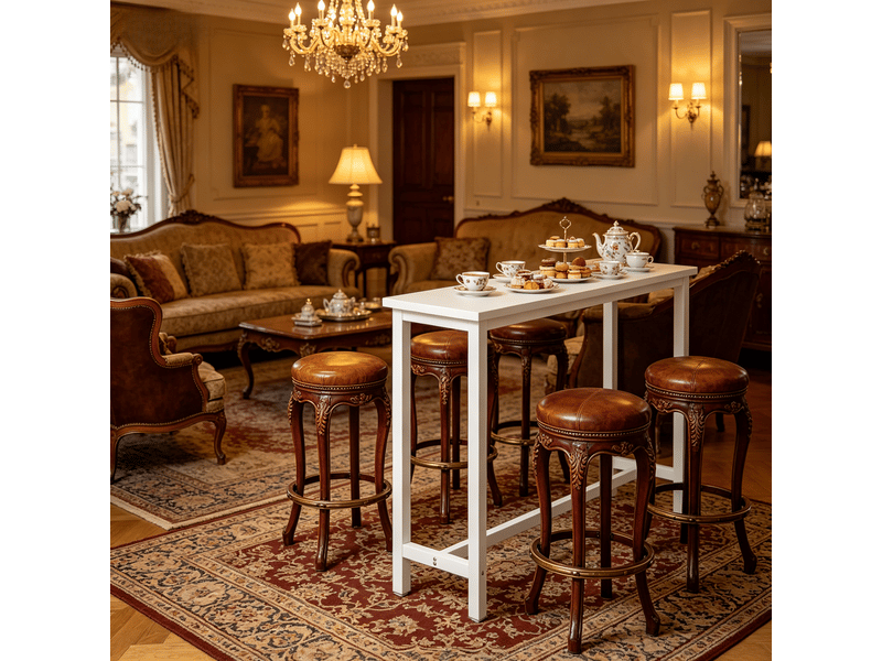  Table de salle à manger pour 4 personnes avec pieds réglables et structure renforcée, pour cuisine, 140 × 100 × 40 cm  - Conforama C