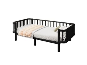 Lit simple 90x200 cm MAISENTIEL   coloris noir