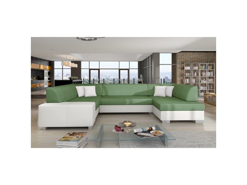 Canapé d'angle convertible panoramique la havane - angle canapé - droit, couleur canapé - soro 34-soft 17 - Conforama A