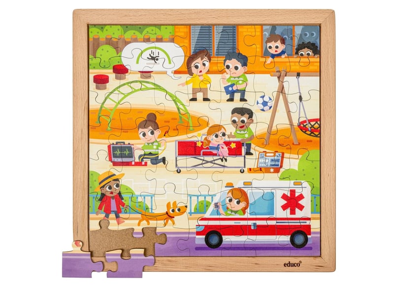  Educo services d'urgence - ambulance  49 pièces de puzzle 8719924067106 - Conforama D