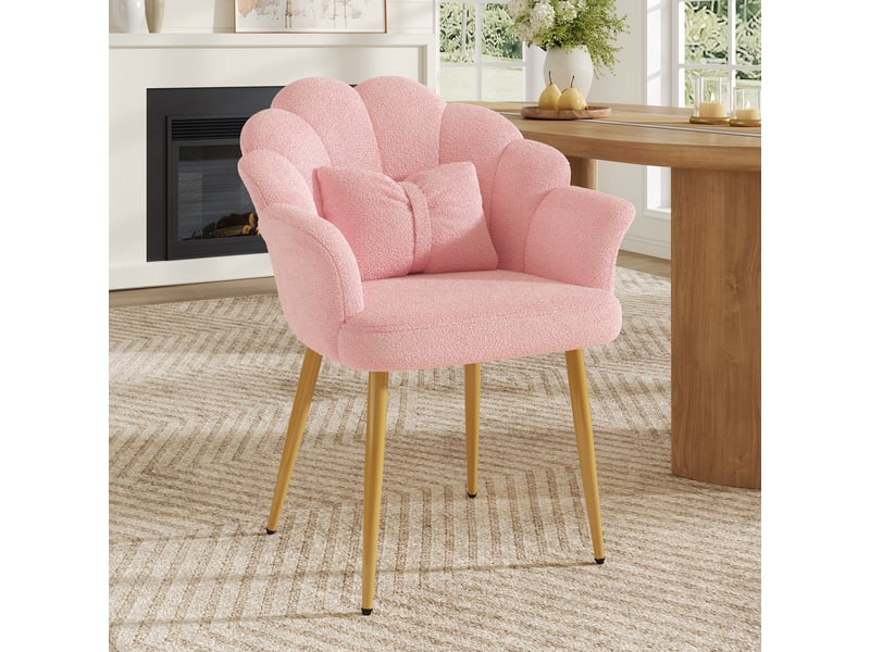 Chaise de salle à manger 64x65.5x85 cm - nounours nombre de places 1 - confort quotidien - design moderne - pour salle à manger - rose CozyNest - Conforama B